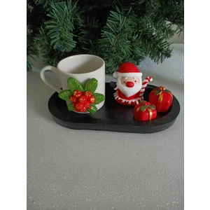 Cooll Vogue Noel Baba Yılbaşı Temalı Hediyelik Sunumluk Kahve Fincanı