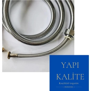 Yapı Kalite Çelik Örgülü Kopmaz Dolanmaz Banyo Duş Spiral Hortumu