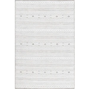 Sand Gri Krem Katlanabilir Kolay Temizlenebilir Halı 65543A