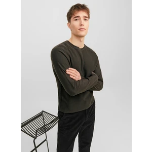 Jack & Jones Bisiklet Yaka Standart Haki Erkek Kazak 12240711_JPRBLAANDERSON Knıt Struct