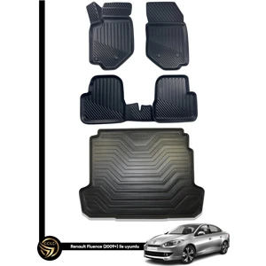 Renault Fluence 3D Havuzlu Oto Paspas ve Bagaj Havuzu Dizayn Seti