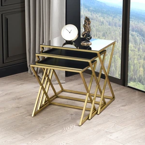 Sawoli Home Royal Gold Metal Ayak Zigon Sehpa