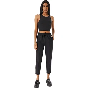 Kadın Siyah Beli Lastikli Jogger Pantolon