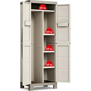 Evinizin Atölyesi Çok Amaçlı Plastik Dolap, Temizlik Dolabı, Balkon Dolabı, Hizmet Dolabı, Erzak Dolabı