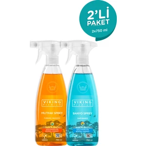 Premium 2'li (Banyo Dağ Nanesi , Mutfak Turunç Bahçesi) Paket 750 ml x 2 Adet