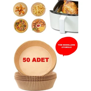 La Clem Airfryer Pişirme Kağıdı 50 Adet Hava Fritözü Airfryer Firitözü Airfryer Yağsız Firitöz Pişirme