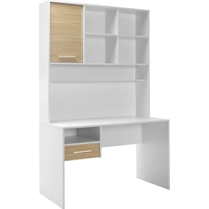 adore mobilya London Kapaklı Çekmeceli Çalışma Masası-Meşe-Beyaz 120X202X60 cm (Gxyxd)