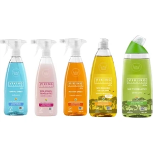 Premium 5'li (Mutfak,banyo,çok Amaçlı ,wc Temizleyici,bulaşık Deterjanı Nergis&bergamot) Paket 750 ml