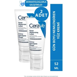 Cerave Yüz Nemlendirici Normal & Kuruya Dönük Ciltler Için Krem 52 ml 2 Adet