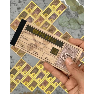 Kağıt Gemi Dükkan Altın Yaldızlı Vintage Kahve Temalı Pullar 120 Adet Sticker / Bullet Journal / Scrapbook/Etiket/Çıkartma