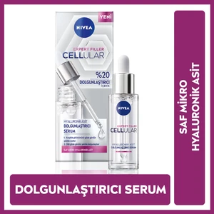 NIVEA Cellular Expert Filler Hyaluronik Asit Dolgunlaştırıcı Cilt Serum 30ml, Yoğun Nemlendirici