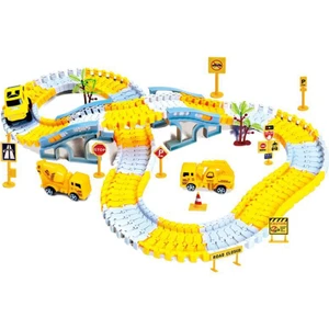 Çocuk Erkek Çocuk Oyuncakları Için Inşaat Yarış Pisti, 6 Parça Inşaat Arabası ve Esnek Pist Oyun Seti Bir Mühendislik Yolu Oluşturun 3 4 5 6 Yaşındaki Erkek Kız Çocukları Için En I (Yurt Dışından)