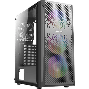 NX290 Rainbow Fanlı Temperli Camlı Mid Tower Mesh Siyah Gaming Kasa