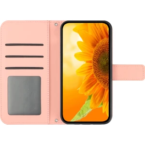Samsung Galaxy A25 5g Deri Cüzdan Kılıfı, El Kayışlı Stand Güneş Telefonu Kapağı (Yurt Dışından)