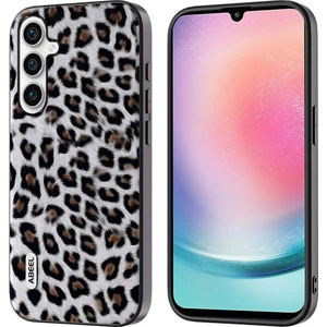 Samsung Galaxy A24 4g Telefon Kılıfı Leopar Dokusu Pu+Tpu+Pc Anti-Drop Kapağı (Yurt Dışından)