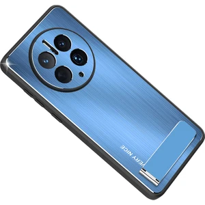 Huawei Mate 50 Pro 4g Kickstand Telefon Kasası Fırçalanmış Alüminyum Alaşım Tpu Kenar Şok Geçirmez Kapak (Yurt Dışından)