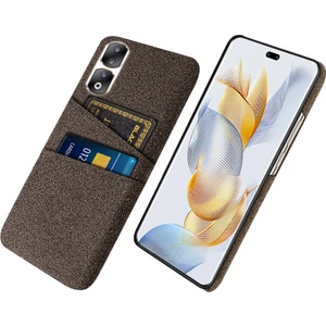Honor 90 Pro Hard Pc + Bez Koruyucu Kılıf Ikili Kart Yuvaları ile Bez Doku Telefon Kapağı (Yurt Dışından)