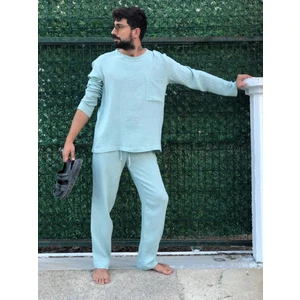 Organik Müslin Erkek Takım, Pijama Takımı, Erkek'litakım, Organik Müslin %100 Pamuk, Oeko Tex Sertifikalı Kumaş