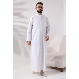 İhvan Online Erkek Beyaz Boydan Uzun Entari Hac Umre Kıyafeti
