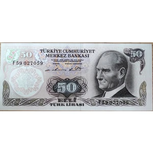 F59 Seri 6.em. 50 Lira Çil Altı Koleksiyon Hatıra Para