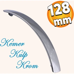 Kemer Mobilya Mutfak Dolabı Çekmece Dolap Kapak Kulpu Düz Metal Kulp Kulbu Kulpu Ayder 128 mm Krom