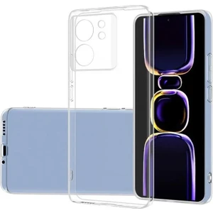 Xiaomi 13T Kılıf Silikon Şeffaf Kamera Korumalı + Ekran Koruyucu