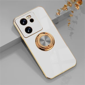 Xiaomi 13T-13T Pro Için Telefon Kılıfı Roating Ring Standlı Elektro Kaplama Tpu Kılıf (Yurt Dışından)