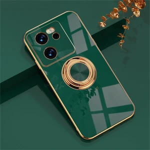 Xiaomi 13T-13T Pro Için Telefon Kılıfı Roating Ring Standlı Elektro Kaplama Tpu Kılıf (Yurt Dışından)