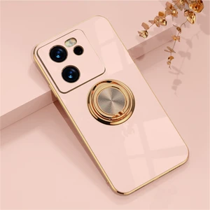 Xiaomi 13T-13T Pro Için Telefon Kılıfı Roating Ring Standlı Elektro Kaplama Tpu Kılıf (Yurt Dışından)