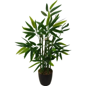 Mini Bambu Ağacı Yedi Gövdeli Yeşil Bambulu Yapay Ağaç