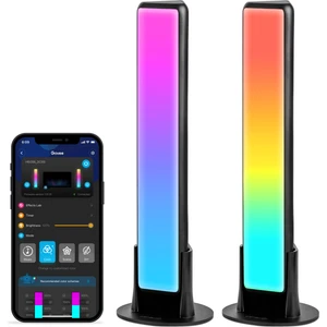 RGBICWW WiFi + Bluetooth Flow Plus Dikey Aydınlatma Uyguluma Üzerinden Kontrol, Çok Renkli