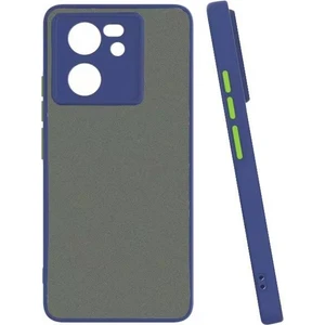 Case 4u Xiaomi Mi 13T Uyumlu Kılıf Kamera Korumalı Mat Renkli Buzlu Hux Silikon Lacivert