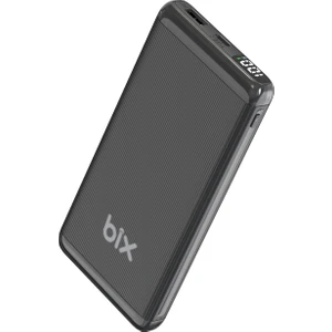BXPB107 10000MAH 20W Pd Type-C ve Usb-A Scp 22.5W Qc 3.0 18W Çift Çıkışlı LED Ekranlı Powerbank Siyah