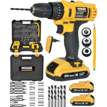 Mager 58 Vf 8 Ah Metal Şanzıman Çift Akülü Şarjlı Darbeli Fiyatı