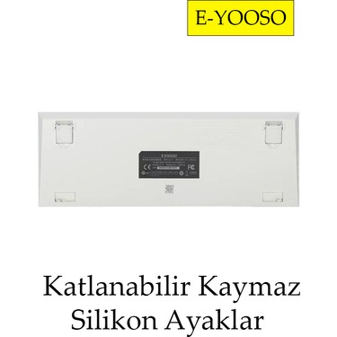 E-Yooso Z-686 LED Aydınlatmalı Kırmızı Switch %60 Mekanik Fiyatı