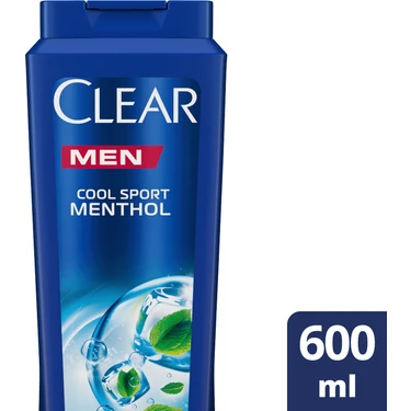 Clear Men Kepeğe Karşı Etkili Şampuan Cool Sport Menthol Ferahlatıcı Mentol Etkisi 600