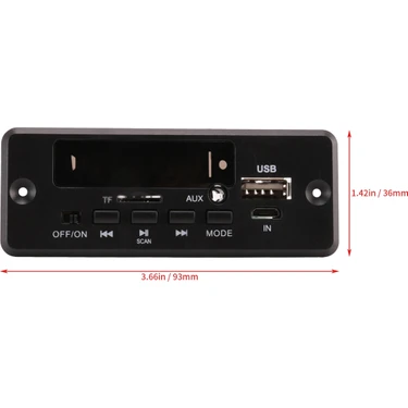 Decisive 2X25W 50W Amplifikatör Mp3 Çalar Dekoder Kurulu 5V-12V Bluetooth 5.0 Araba Fm Radyo Modülü