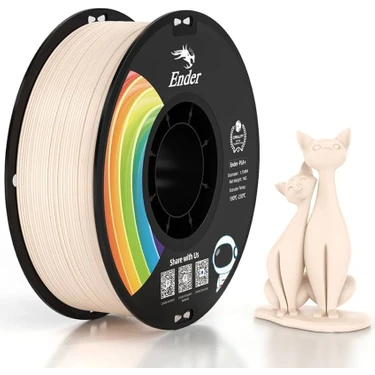 Creality Ender PLA+ Filament Bej 1.75MM 1kg Yüksek Baskı Kalitesi ile Güçlü