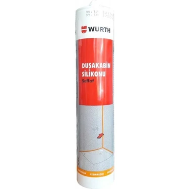 Würth Duşakabin Silikonu Şeffaf 310 ml Bakterilere Karşı Dayanıklı Hızlı Kabuk Bağlama