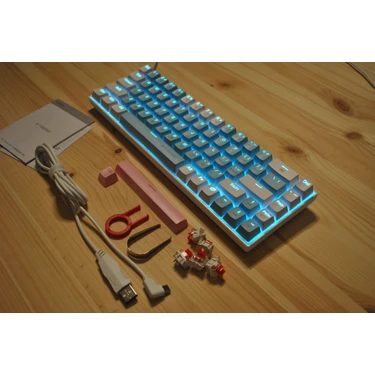 E-Yooso Z-686 LED Aydınlatmalı Kırmızı Switch %60 Mekanik Fiyatı