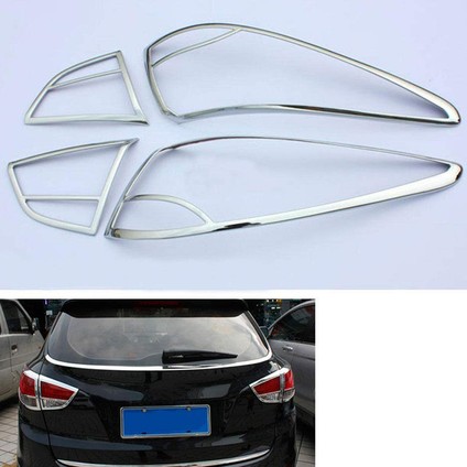 Hyundai Tucson Için IX35 2010-2014 Yüksek Kaliteli Abs Krom Arka Arka Lambası Lamba Hood Dekorasyon Kapak Trimler Aksesuarları 4 Adet/takım (Yurt Dışından) fırsatları