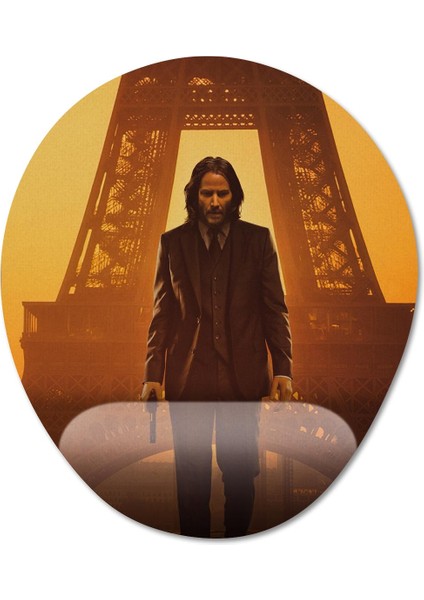 John Wick 4 Bilek Destekli Mousepad Model - 2 Oval