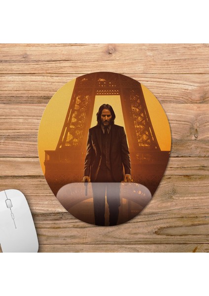 John Wick 4 Bilek Destekli Mousepad Model - 2 Oval
