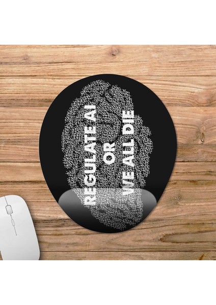 Yapay Zeka - Aı - Artificial Intelligence - Chatgpt Bilek Destekli Mousepad Model - 8 Oval fiyatları