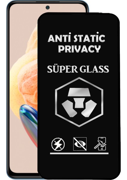 Xiaomi Redmi Note 12 Pro 4g Tam Kaplayan Anti Statik Hayalet Süper Cam Ekran Koruyucu