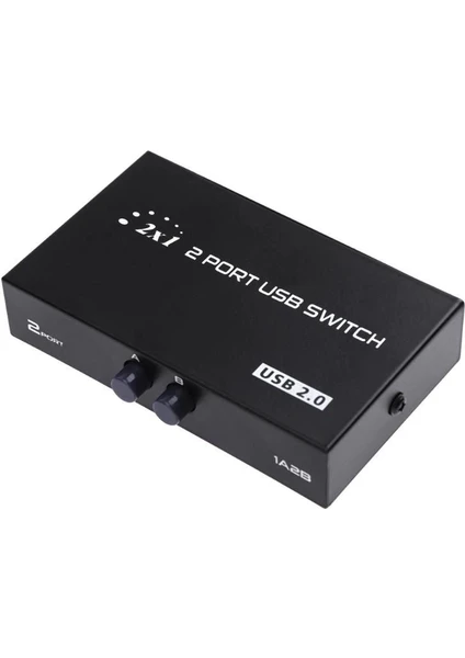 2 port manuel seçmeli usb switch 2 kasa 1 yazıcı