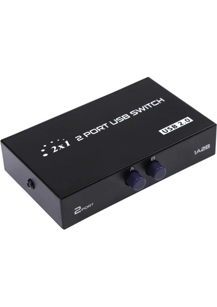 2 port manuel seçmeli usb switch 2 kasa 1 yazıcı