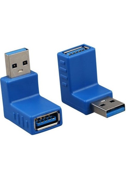 usb 3.0 dişi erkek 90 derce L tipi usb3.0 dirsek çevirici adaptör