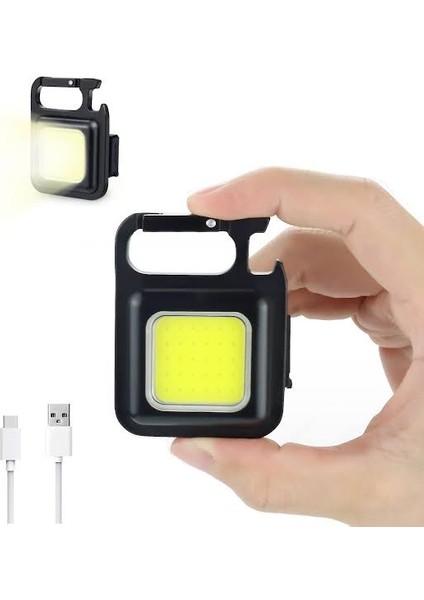Mini LED Anahtarlık El Feneri USB Şarj Edilebilir Lamba Taşınabilir Cep Feneri Açık Kamp Feneri fiyatları