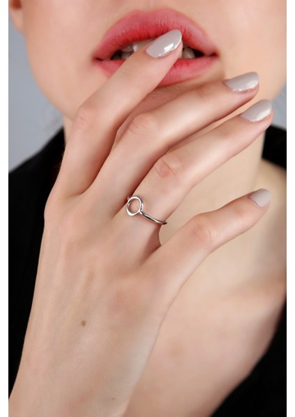 Kadın Gümüş Kaplama Yuvarlak Şekilli Yüzük (Ayarlanabilir) fırsatları